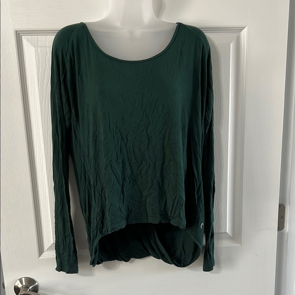 Zyia hunter green Namaste Long Sleeve T M